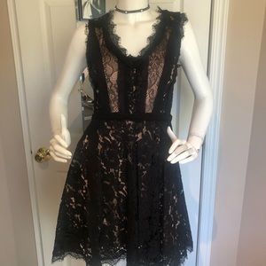 Heartloom black lace dress with cut out in back